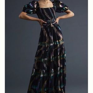 Shoshanna smocked maxi dress